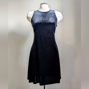 Scarlet Vintage Black Velvet Mini Dress Keyhole Medium Goth Workwear  Mori